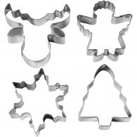 CC Ausstechformen Weihnachtsbaum, Engel, Rentier, Schneeflocke, H: 8 cm - #593705