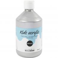 CC Kids Metallic Acrylfarbe Silber 500 ml - #589284