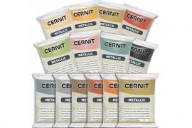Cernit Metallic Clay Serie, 14-teilig – Polymer Clay / Modelliermasse - #75784