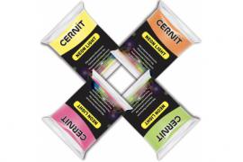 Cernit Neon Set 4 Farben - Polymer Clay / Modelliermasse - #10070