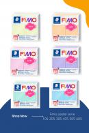 FIMO Soft Pastel Set, 6 Farben – Modelliermasse aus Polymer Clay - #20235