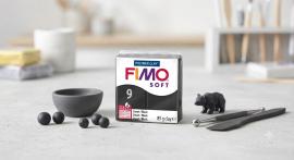 FIMO soft Schwarz Nr. 9, 57 Gramm - Polymerknete / Modelliermasse - #3638