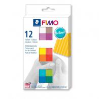 Fimo Soft Set, 12 Halbblöcke, Brilliant - Polymer Clay - #156153