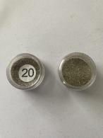 Glitzerpuder 20 Silber-Gold - Polymer Clay / Modelliermasse - #588123