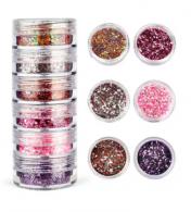 Glitzerpuder zum Aufhellen, rosa/lila – Polymerclay / Modelliermasse - #588065