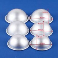 Halbrunde Metallformen 80 mm – Modelliermasse - #76142