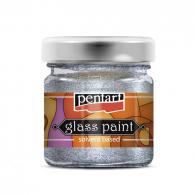 Pentart Glasfarbe auf Lösemittelbasis, 30 ml, funkelndes Silber - #594538