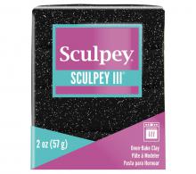 Sculpey Knete III – Schwarzer Glitzer – 541 – 57 g - #311029