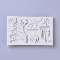Silikonform für Weihnachtsbäume und Tiere – Modelliermasse - #217326